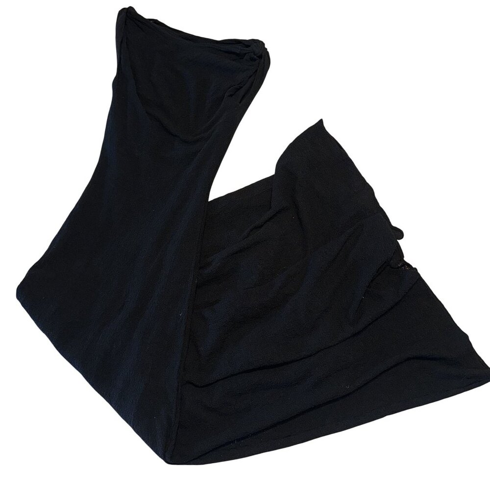 SIR. Glow Twist Maxi Dress in Black X-Small / Small Asymmetric Neckline